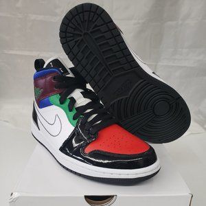 JORDAN 1 MID SE "Black White Multi-Color
